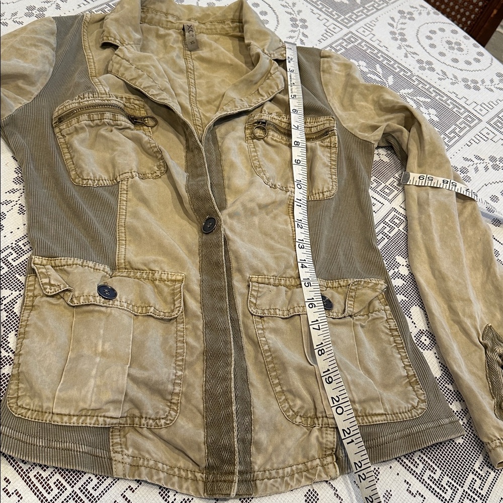 XCVI Tula blazer jacket distress wash linwood Neutral XS - Picture 9 of 10